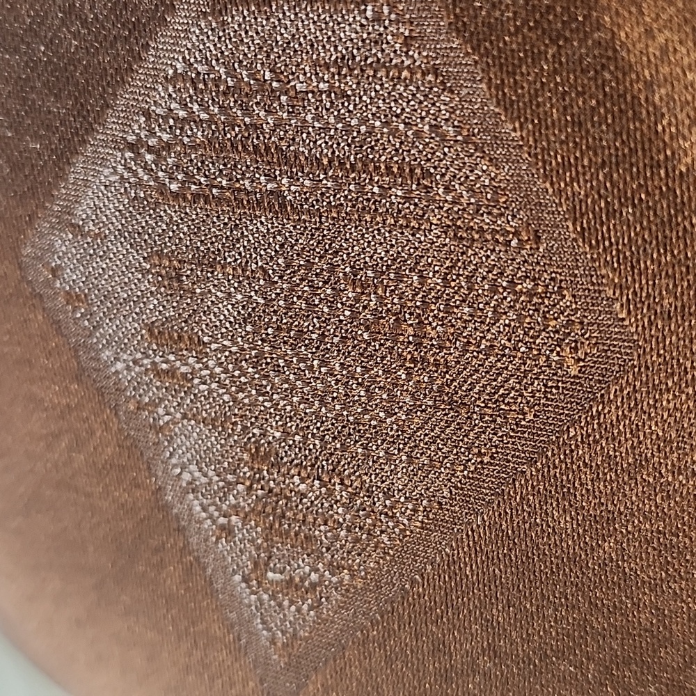 Mainstay NWT Brown Woven Jacquard Panel Curtains - Pair Of Two Rod Pocket Pair - Picture 5 of 9